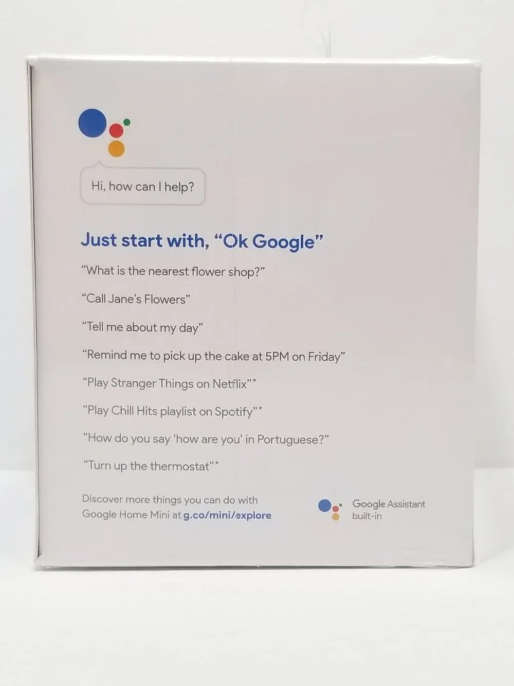Google Home Mini Smart Speaker w/Google Assistant (GA00210-US) 6961E1M